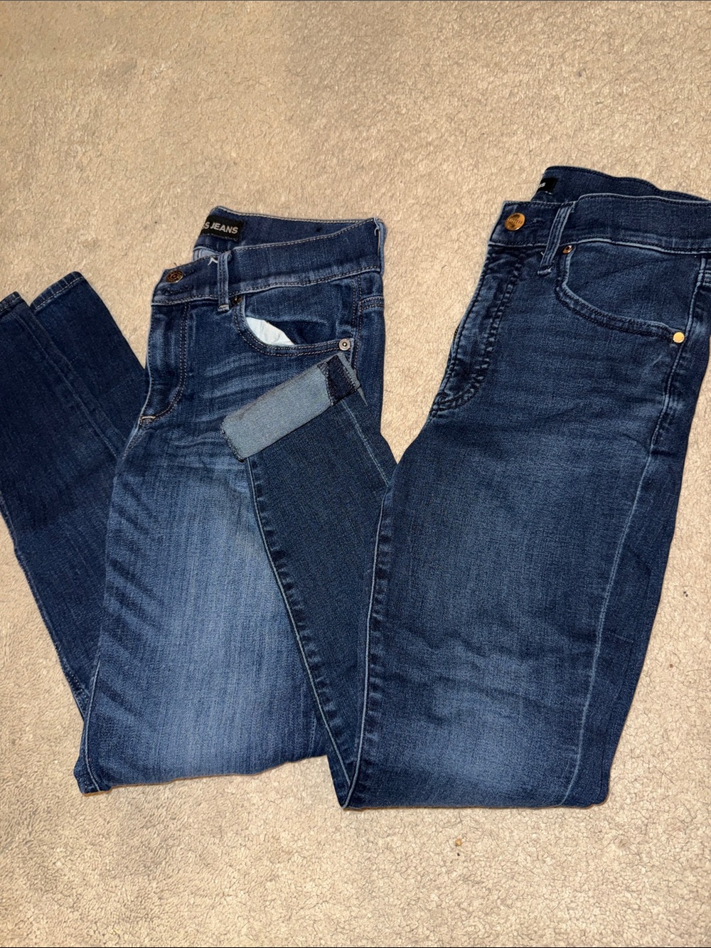 Express Women’s Dark Blue Skinny Jeans size 4 and 6- straight leg